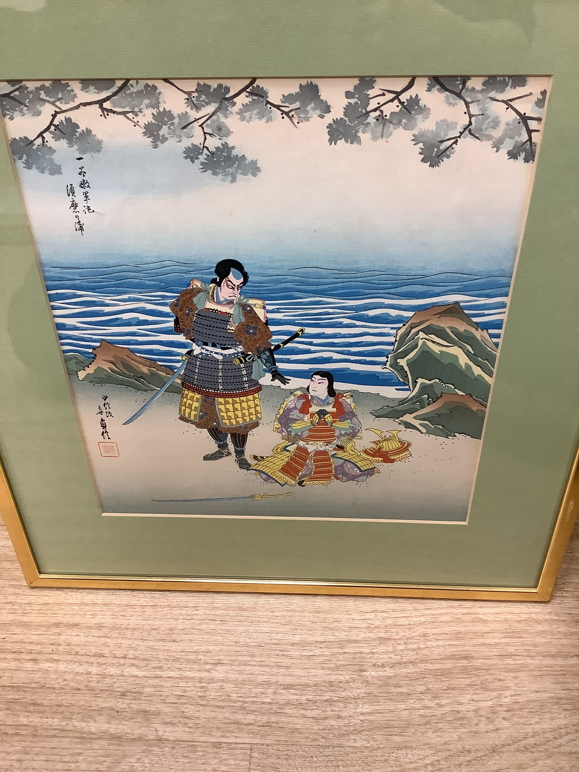 Six Japanese woodblock prints,